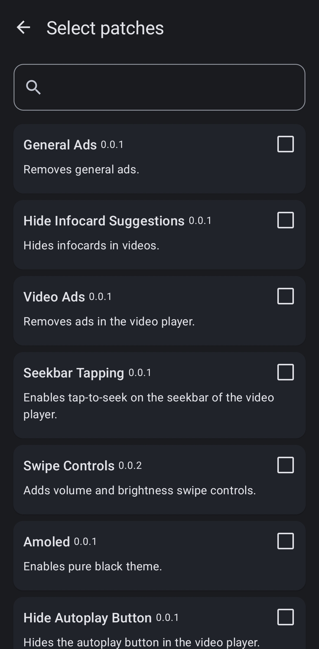 Screenshot of ReVanced Manager